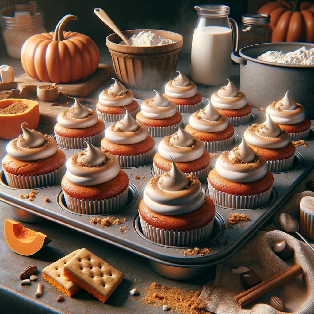 ‘PUMPKIN’ S’MORE CUPCAKES – MADE WITH SWEET POTATO